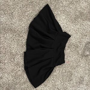 Caution to the wind Black Pleated mini tennis Skirt